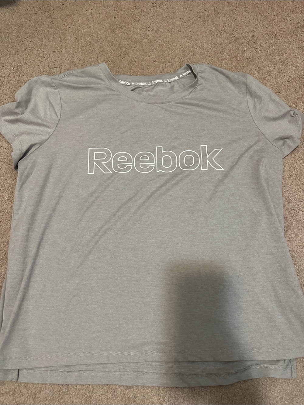 Reebok Women's Grey/Lilac Logo Tee